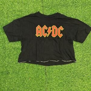 AC/DC Cropped Graphic Tee